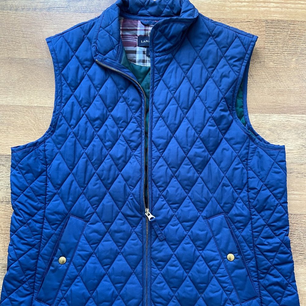 Land's End Quilted Vest (Navy)